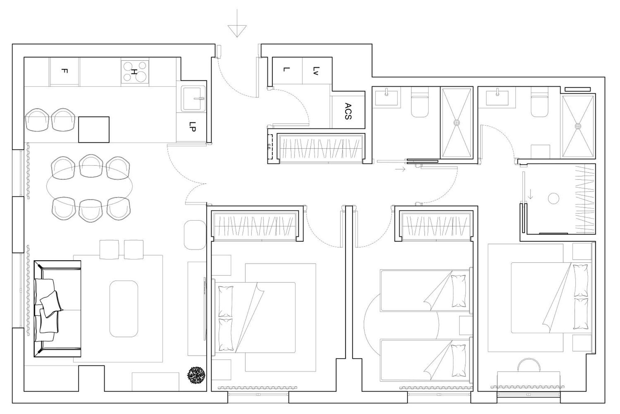 Luxury 3 Bed 26 Floor Apartment